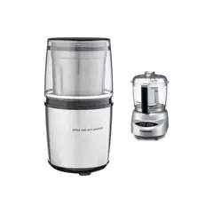 CUISINART - Molinillo Eléctrico Para Especias Y Procesador De Alimentos Compacto De Acero Inoxidable