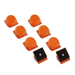undefined - Set 8 Unds Clips Magnéticos para Tableros y Superficies Metálicas Naranja