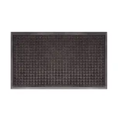 DIB - Tapete De Entrada Cuadros 45X75 Cm Negro