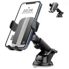 GENERIC - Soporte de Teléfono para Automóvil con Montaje Versátil y Giro Total