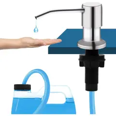 undefined - Dispensador De Jabón Para Fregadero Con Bomba De Níquel Cepillado