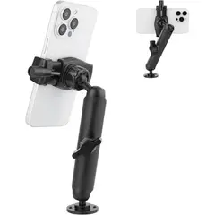 undefined - Soporte de Teléfono para Vehículo y Superficies Planas con Giro Total y Fijación Firme