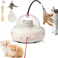 undefined - Juguete Láser Interactivo para Gatos con Pluma Recargable y Sensor Inteligente