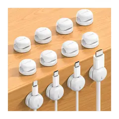 undefined - Clips De Resorte Para Organización De Cables Con Adhesivo Fuerte