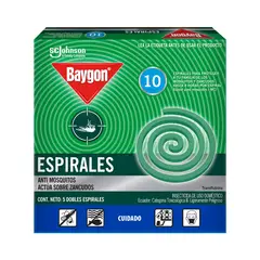 BAYGON - Insecticida Espiral Voladores 10 Unidades