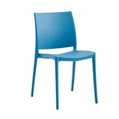 ERGONOMUS - Silla Plástica De Jardín Apta Exteriores Protección Uv Azul Claro