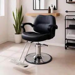 undefined - Silla Barbero Estetica Estilista Hidraulico Girtatoria Color Negro