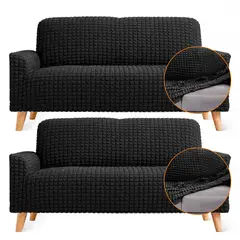 ENERGY PLUS - Set X2 Protector Sofá 2 Puestos Lavable Antimanchas Mascotas