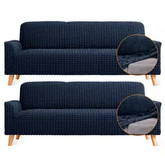 ENERGY PLUS - Set X2 Protectores de Sofá 3 Puestos Tela Elástica Lavable