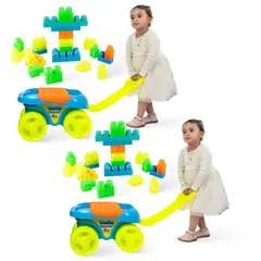 ENERGY PLUS - Set X2 Vagones Didáctico Infantil Con 30 Bloques Cada Uno