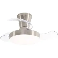 WESTINGHOUSE - Ventilador de Techo Decorativo Retractil con Luz Led Lyra 3000 CFM 3 Aspas Niquel