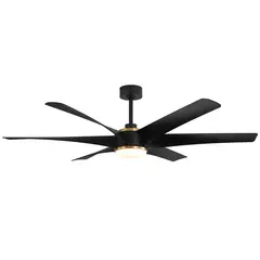 WESTINGHOUSE - Ventilador de Techo Decorativo con Luz Led Cetus 8000 CFM 6 Aspas Negro Mate
