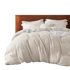 MY HOME STORE - Duvet + Plumón Bicolor Gris Beige Sencillo