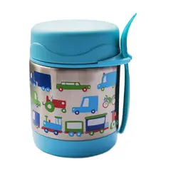 undefined - Termo para Lonchera Niños Termico Calor y Frío Con Cuchara Azul