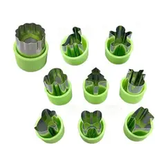 undefined - Kit Cortador de Fruta Verdura Figuras Moldes Niños Lonchera