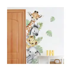 undefined - Sticker Decorativo Clothmile Adhesivo Animales De La Selva Acuarela