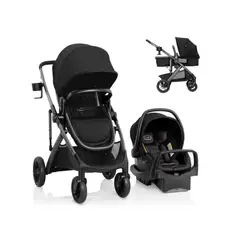EVENFLO - Sistema de Viaje Modular con Coche Reversible y Asiento Infantil LiteMax