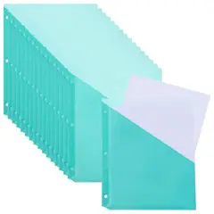 undefined - Organizador de Documentos PATIKIL Verde con 15 Bolsillos para Carpeta de Tres Anillos