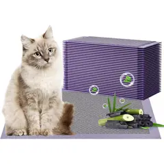 undefined - Almohadillas Absorbentes Para Caja De Arena De Gatos Con Control De Olores Y Carbón Activado