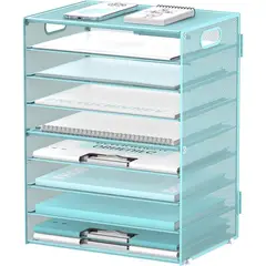 undefined - Set de Organizador de Escritorio Metálico de 9 Niveles con Asas para Archivar