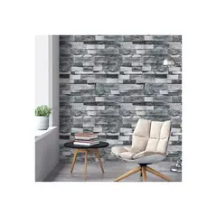 undefined - Papel Tapiz Gris Estilo Ladrillo Autoadhesivo Para Decoración Vintage