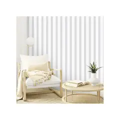 undefined - Papel Tapiz Gris Blanco Autoadhesivo Moderno Boho Para Muebles