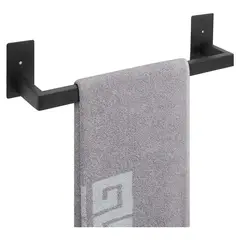 NEARMOON - Toallero Autoadhesivo Negro Mate de Acero Inoxidable para Baño Moderno