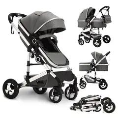 undefined - Coche Convertible Reversible con Funda para Pies y Plegado Compacto