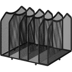 undefined - Organizador De Archivos De Escritorio Simple Trending Estante De 5 Secciones Negro