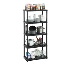 RIMAX - Estantería 15 Pulgadas 5 Niveles 71,2x169,5x38,3 cm Negro