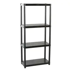 RIMAX - Estantería 12 Pulgadas 4 Niveles 60,6x128,9x30,1 cm Negro