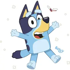 undefined - Calcomanía Gigante Autoadhesiva Bluey para Pared