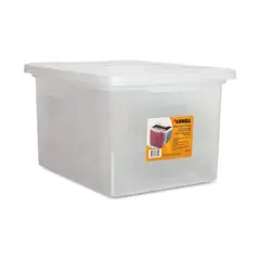 undefined - Caja Organizadora de Archivos Lorell Transparente para Tamaño Carta o Legal