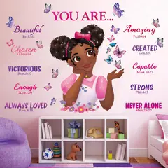 undefined - Stickers Decorativos Niña Maravilla con Mariposas