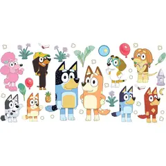undefined - Vinilos Decorativos Bluey Amigos y Familia para Pared Infantil