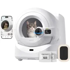 undefined - Caja De Arena Automática Para Gatos Con Cámara AI Autolimpiante Impermeable