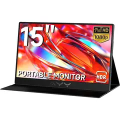 undefined - Monitor Portátil Para Laptop Con Pantalla IPS Full HD De 15 Pulgadas