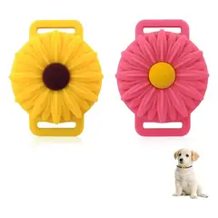 undefined - Funda De Silicona Para Airtag Con Diseño Girasol Compatible Con Collar De Mascota
