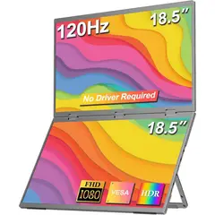 undefined - Monitor Dual Portátil COOLHOOD Para Laptop Con Pantallas FHD