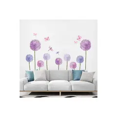 undefined - Vinilos Adhesivos Diente de León Morado con Mariposas