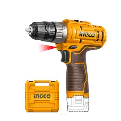 INGCO - Atornillador Inalámbrico 3/8 Pulgadas 12V con Estuche CDLI12202