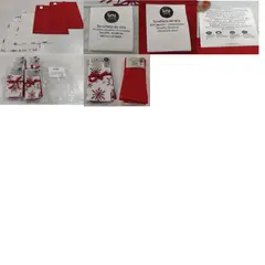 URUYEN - Servilleta Navidad x 4 Roja Copos Nieve