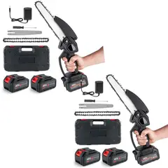 ENERGY PLUS - Set X2 Sierra Eléctrica de Cadena Portátil 2 Baterías 48v