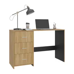 RTA DESIGN - Escritorio 3 Cajones Eco 76x120x42 Rta Madera natural Wengue