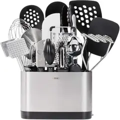 OXO - Set de Utensilios Cocina Acero Inoxidable Con Soporte
