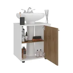 RTA DESIGN - Mueble Lavamanos De Pedestal Phillips 62X56X41 Rta Blanco Fresno