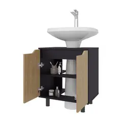 RTA DESIGN - Mueble Lavamos De Pedestal Marlo 63X55X41 Rta Wengue Fresno