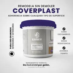 COREV - Resanador Acrílico para Interior/Exterior Adherencia sobre Cualquier Superficie 1 Galón Coverplast