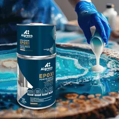 ALGRECO - Kit Epoxi Porcelanato Líquido Para Pisos 1 Galón