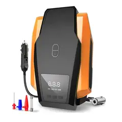 52 BITS - Compresor de Aire Mini a Bateria Portatil Inflador Color Negro